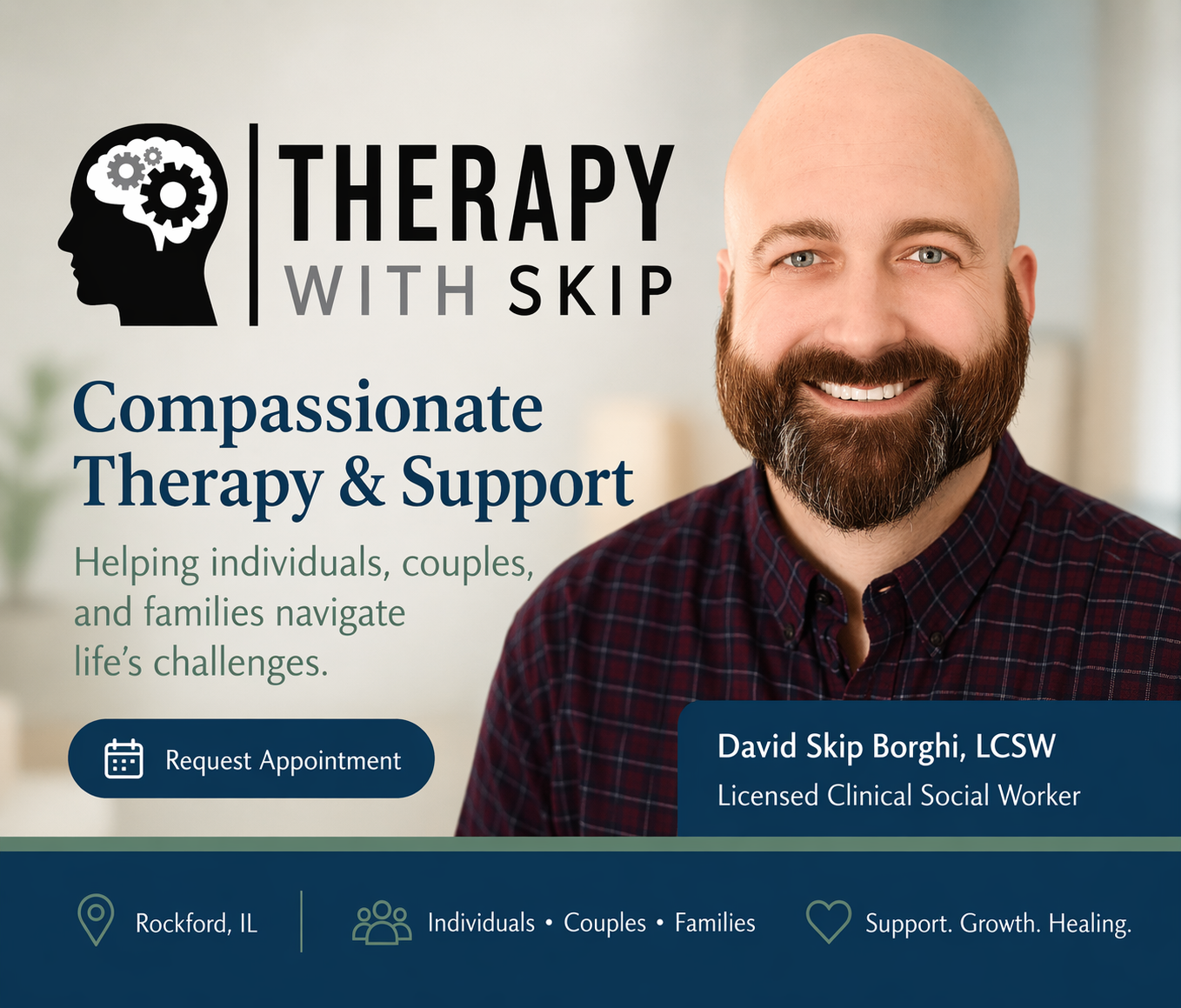 Therapy with Skip | David Skip Borghi, LCSW | Therapist in Rockford, IL